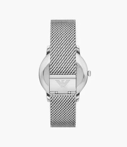 AR11578-Emporio Armani Three-Hand Date Stainless Steel Mesh Watch for Men - Shop Authentic watches(s) from Maybrands - for as low as ₦392000! 