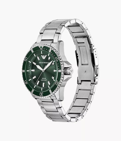 Emporio Armani World Explorer Solar-Powered Three-Hand Stainless Steel Watch AR11698 - Shop Authentic ARMMENWAT(s) from Maybrands - for as low as ₦466000! 