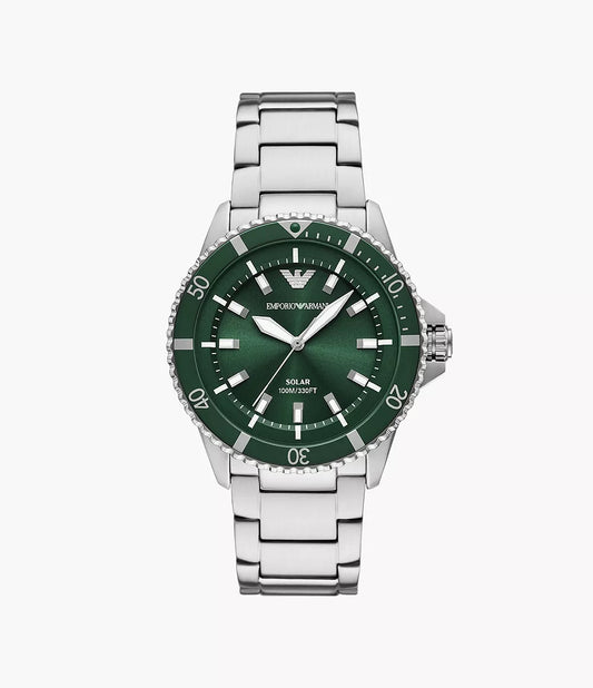 Emporio Armani World Explorer Solar-Powered Three-Hand Stainless Steel Watch AR11698 - Shop Authentic ARMMENWAT(s) from Maybrands - for as low as ₦466000! 