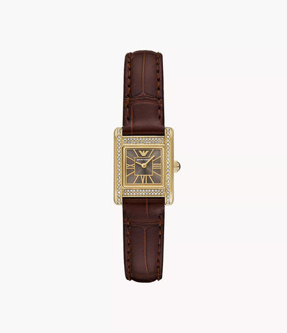 Emporio Armani Two-Hand Brown Leather Watch AR11705 - Shop Authentic ARMWOMWAT(s) from Maybrands - for as low as ₦363500.01! 