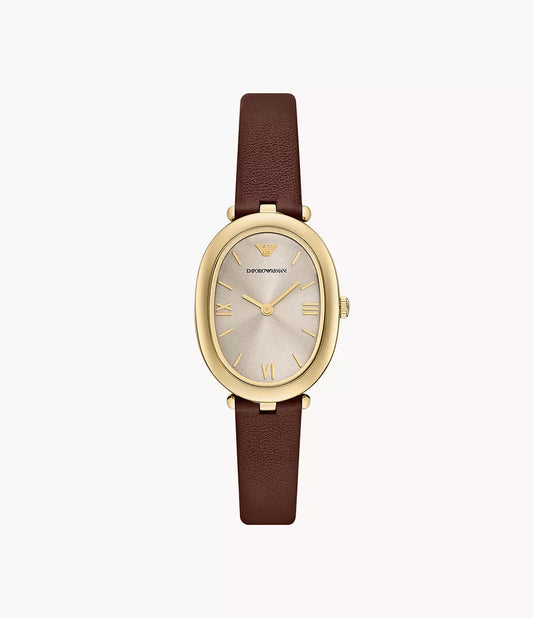 Emporio Armani Two-Hand Brown Leather Watch AR11708 - Shop Authentic ARMWOMWAT(s) from Maybrands - for as low as ₦363500.01! 