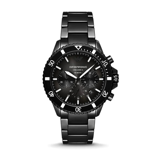 AR70010-Emporio Armani Chronograph Black Ceramic Watch for Men - Shop Authentic watches(s) from Maybrands - for as low as ₦689000! 