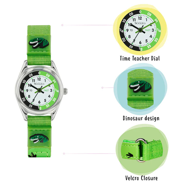 Tikkers boys Green PU rip strap dinosaur watch ATK1049 - Shop Authentic Watches(s) from Maybrands - for as low as ₦25000! 