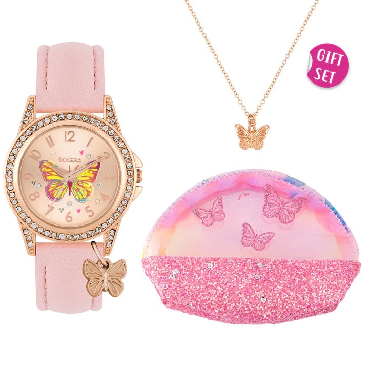 ATK1086-TIKKERS Girls Pink Strap Stone Watch Set - Shop Authentic watches(s) from Maybrands - for as low as ₦23500! 