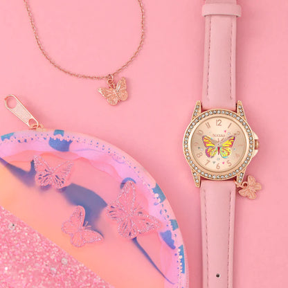 ATK1086-TIKKERS Girls Pink Strap Stone Watch Set - Shop Authentic watches(s) from Maybrands - for as low as ₦23500! 