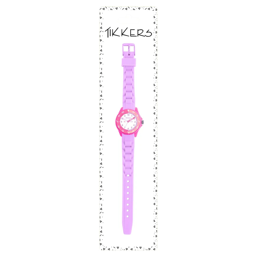 Tikkers Time Teacher Lilac & Pink Silicone Watch ATK1087