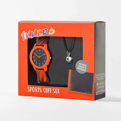Tikkers Black & Orange Football Watch, Necklace and Wallet Gift Set ATK1108 - Shop Authentic Watches(s) from Maybrands - for as low as ₦27906.98! 