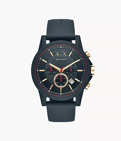 AX1335-Armani Exchange Chronograph Blue Silicone Unisex Watch - Shop Authentic watches(s) from Maybrands - for as low as ₦241000! 