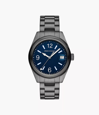 Armani Exchange Three-Hand Date Gunmetal Stainless Steel Watch AX1421 - Shop Authentic Watches(s) from Maybrands - for as low as ₦417500! 