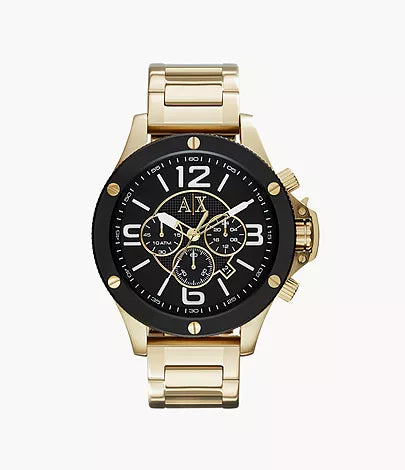 AX1511-Armani Exchange Chronograph Gold-Tone Stainless Steel Watch for Men - Shop Authentic watch(s) from Maybrands - for as low as ₦386500! 