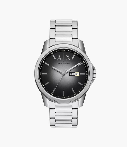 Armani Exchange Three-Hand Day-Date Stainless Steel Watch AX1764 - Shop Authentic Watches(s) from Maybrands - for as low as ₦379500! 