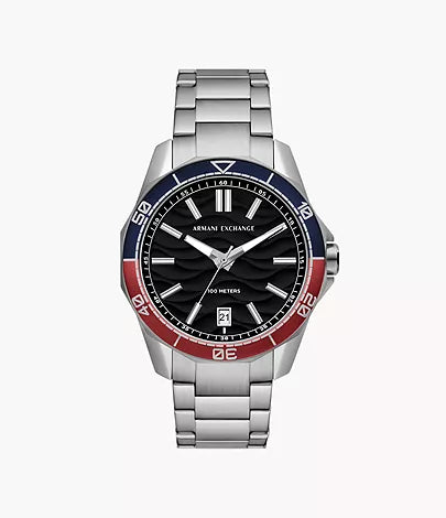 AX1955-Armani Exchange Three-Hand Date Stainless Steel Watch for Men - Shop Authentic watches(s) from Maybrands - for as low as ₦346500! 