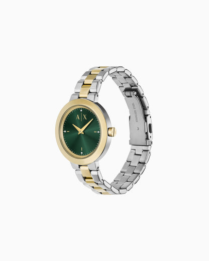 Two-Hand Two-Tone Stainless Steel Watch AX5176 - Shop Authentic AEXWOMWAT(s) from Maybrands - for as low as ₦363500! 