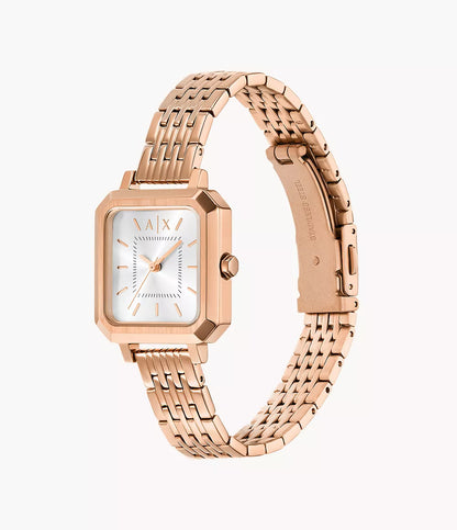 Armani Exchange Three-Hand Rose Gold-Tone Stainless Steel Watch and Bracelet Set AX7164SET - Shop Authentic Watches(s) from Maybrands - for as low as ₦379500! 