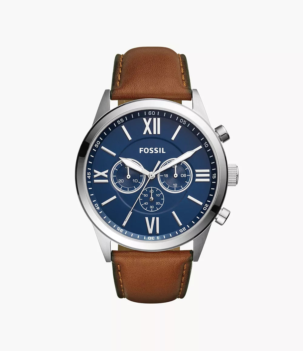 BQ2125IE - Fossil Flynn Chronograph Brown Leather Watch - Shop Authentic watches(s) from Maybrands - for as low as ₦184500! 