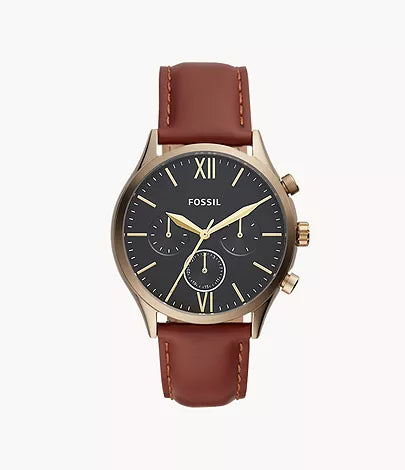 BQ2404 - Fossil Fenmore Multifunction Brown Leather Watch - Shop Authentic watches(s) from Maybrands - for as low as ₦197000! 