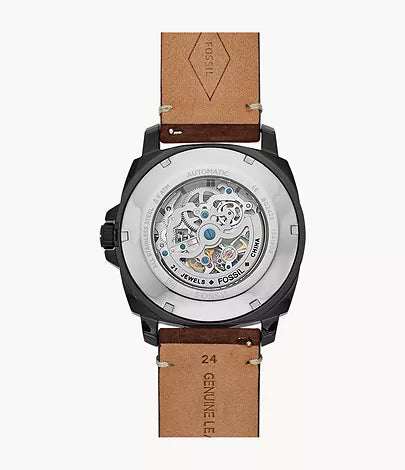 BQ2429-Fossil Privateer Sport Mechanical Brown Leather Watch for Men - Shop Authentic watches(s) from Maybrands - for as low as ₦419500! 
