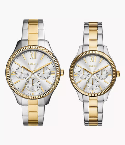 His and Hers Multifunction Two-Tone Stainless Steel Watch Set BQ2737SET - Shop Authentic Watches(s) from Maybrands - for as low as ₦595500! 