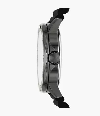 BQ2782-Fossil Bannon Three-Hand Date Black Silicone Watch for Men - Shop Authentic watch(s) from Maybrands - for as low as ₦140500! 