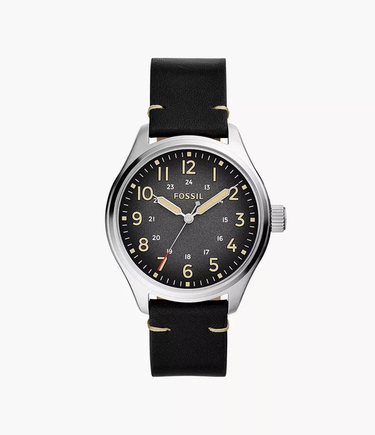 BQ2791 - Fossil Easton Three-Hand Black Leather Watch - Shop Authentic watches(s) from Maybrands - for as low as ₦276000! 
