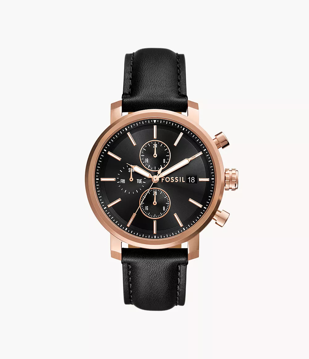 Rhett Multifunction Black Leather Watch BQ2893 - Shop Authentic Watches(s) from Maybrands - for as low as ₦336500! 