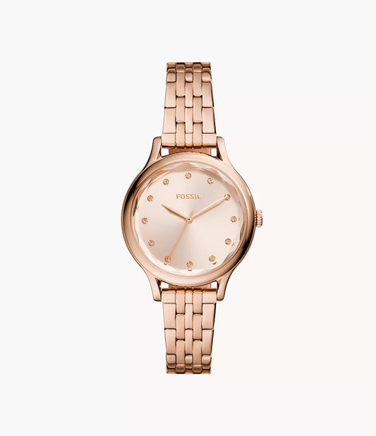BQ3862 - Fossil Laney Three-Hand Rose Gold-Tone Stainless Steel Watch - Shop Authentic watches(s) from Maybrands - for as low as ₦197000! 