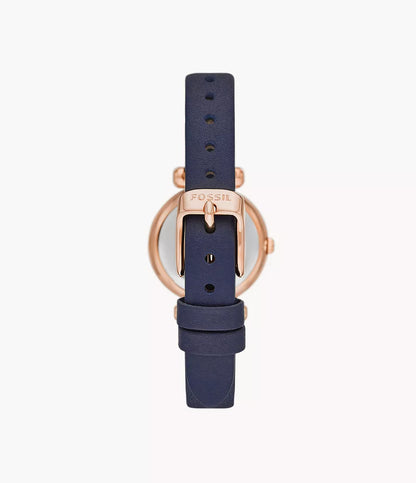 BQ3899 - Fossil Tillie Mini Three-Hand Navy Leather Watch - Shop Authentic watches(s) from Maybrands - for as low as ₦224000! 