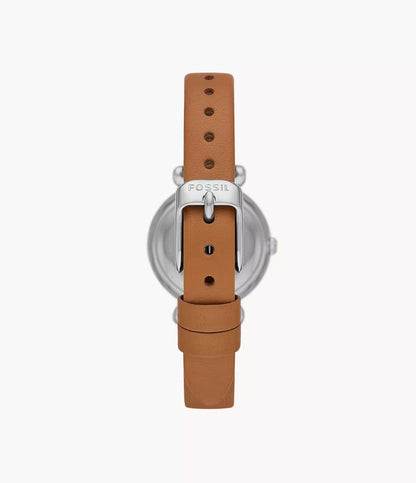 BQ3900 - Fossil Tillie Mini Three-Hand Brown Leather Watch - Shop Authentic watches(s) from Maybrands - for as low as ₦224000! 