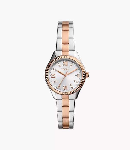 BQ3928 - Fossil Rye Three-Hand Date Two-Tone Stainless Steel Watch - Shop Authentic watches(s) from Maybrands - for as low as ₦184500! 