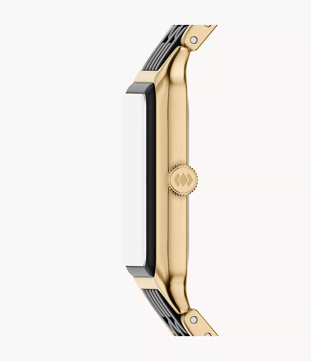 Raquel 26mm Three-Hand Date Gold-Tone Stainless Steel and Black Ceramic Watch CE1135 - Shop Authentic FOSWOMWAT(s) from Maybrands - for as low as ₦720000! 