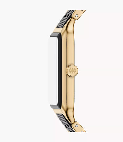 Raquel 26mm Three-Hand Date Gold-Tone Stainless Steel and Black Ceramic Watch CE1135 - Shop Authentic FOSWOMWAT(s) from Maybrands - for as low as ₦720000! 