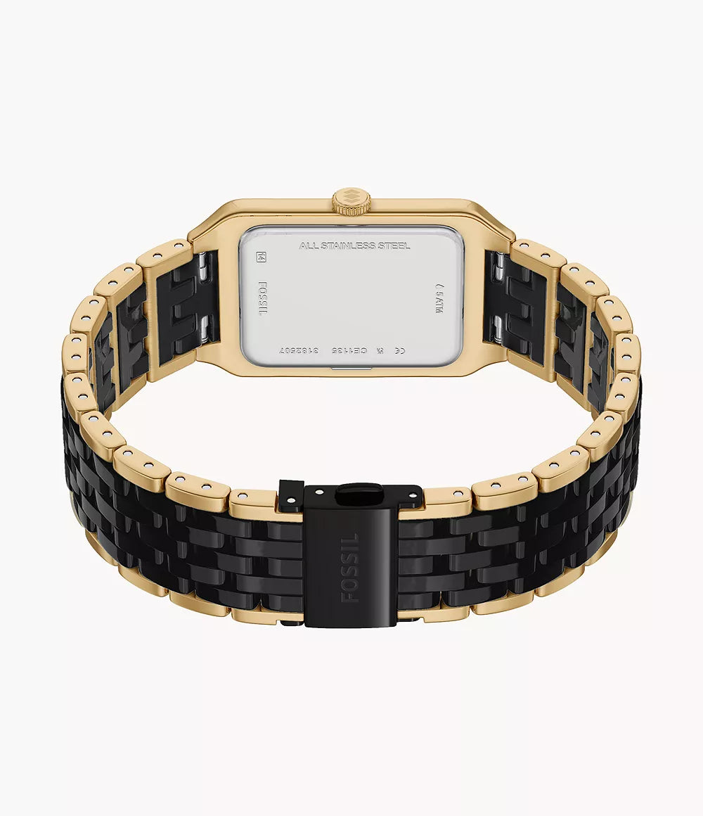 Raquel 26mm Three-Hand Date Gold-Tone Stainless Steel and Black Ceramic Watch CE1135 - Shop Authentic FOSWOMWAT(s) from Maybrands - for as low as ₦720000! 
