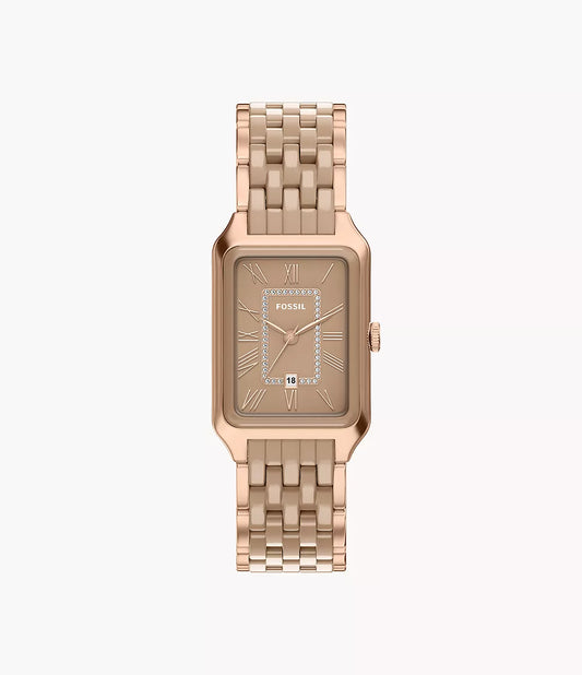 Raquel 26mm Three-Hand Date Rose Gold-Tone Stainless Steel & Salted Caramel Ceramic Watch CE1137 - Shop Authentic FOSWOMWAT(s) from Maybrands - for as low as ₦720000! 