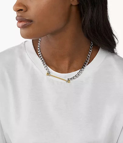 DX1408931-Diesel Two-Tone Stainless Steel Chain Unisex Necklace - Shop Authentic necklaces(s) from Maybrands - for as low as ₦114000! 