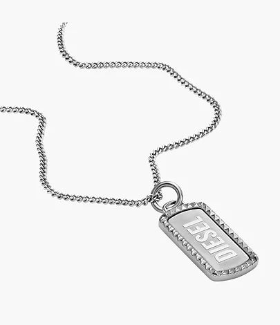 DX1455040 - Diesel Stainless Steel Dog Tag Necklace - Shop Authentic necklace(s) from Maybrands - for as low as ₦134500! 