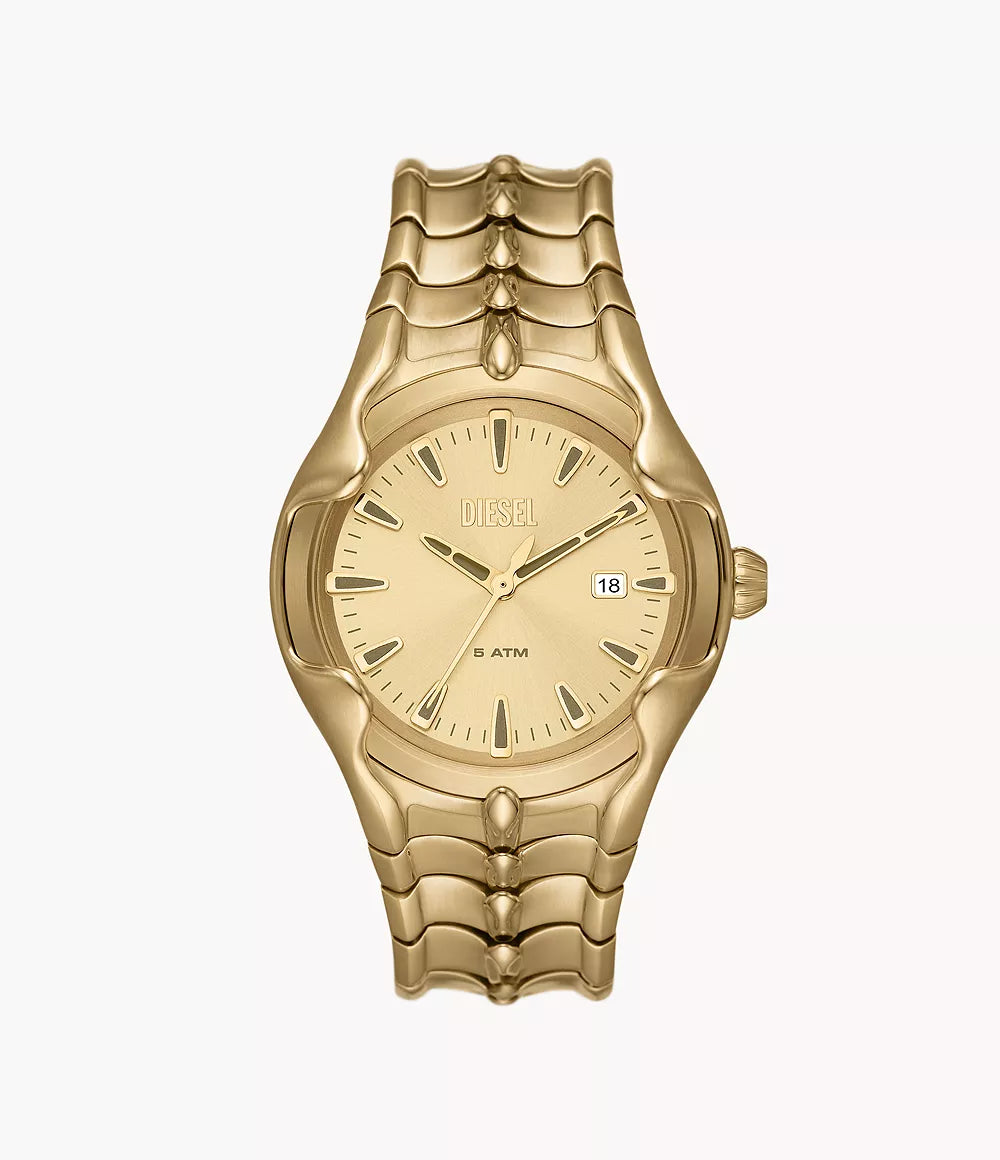 Diesel Vert Three-Hand Date Gold-Tone Stainless Steel Watch DZ2186 - Shop Authentic Watches(s) from Maybrands - for as low as ₦818000! 