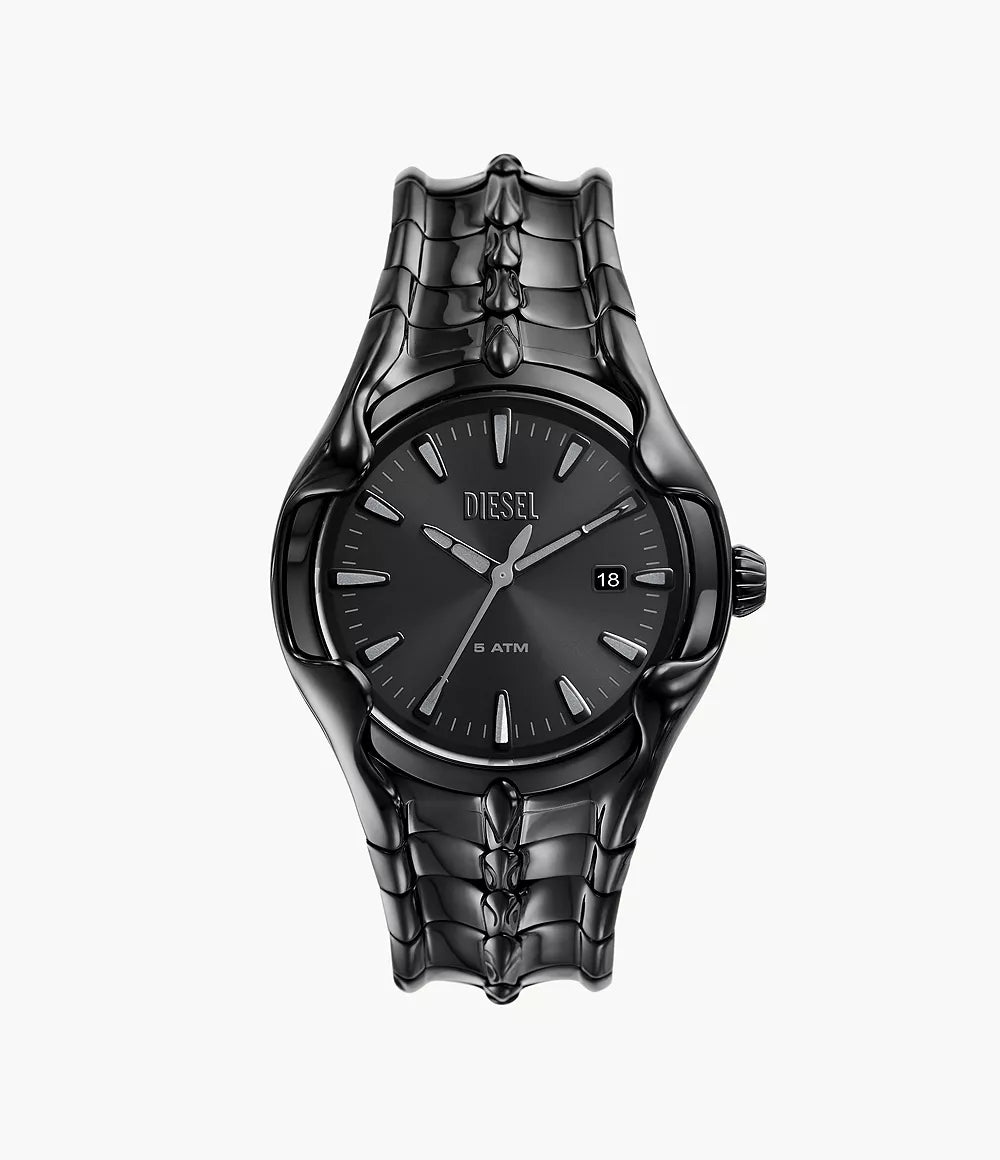 Diesel Vert Three-Hand Date Black Stainless Steel Watch DZ2187 - Shop Authentic Watches(s) from Maybrands - for as low as ₦818000! 