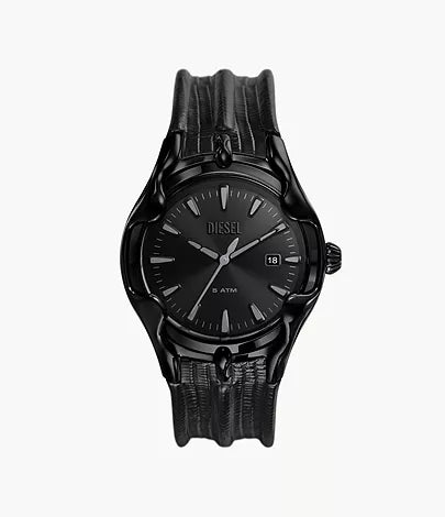 DZ2193 - Diesel Vert Three-Hand Date Black Leather Watch - Shop Authentic watch(s) from Maybrands - for as low as ₦447000! 