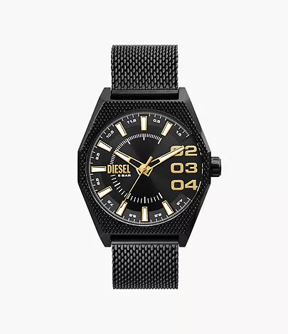 DZ2194 - Diesel Scraper Three-Hand Black Stainless Steel Watch - Shop Authentic Handbag & Wallets(s) from Maybrands - for as low as ₦362000! 