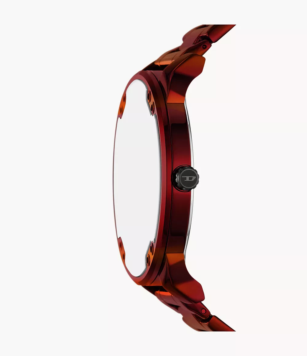 Diesel Daddy Slim Multi-Movement Red Stainless Steel Watch