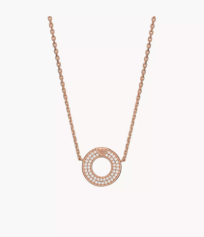 Emporio Armani Rose Gold-Tone Sterling Silver Pendant Necklace EG3588221 - Shop Authentic necklaces(s) from Maybrands - for as low as ₦224000! 