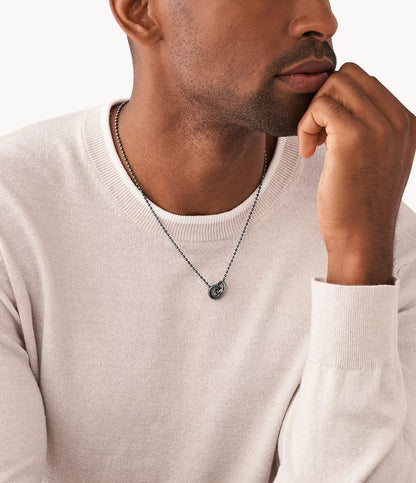 Emporio Armani Stainless Steel in Blacken Finishing Pendant Necklace EGS3027040 - Shop Authentic necklaces(s) from Maybrands - for as low as ₦224000! 