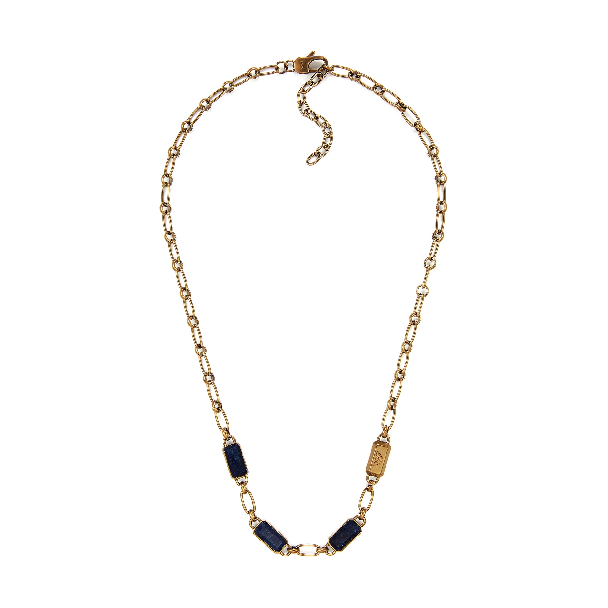 Emporio Armani Men's Blue Stone with IP Antique Gold-Plating Chain Necklace EGS3096251 - Shop Authentic ARMMENBRA(s) from Maybrands - for as low as ₦190750! 