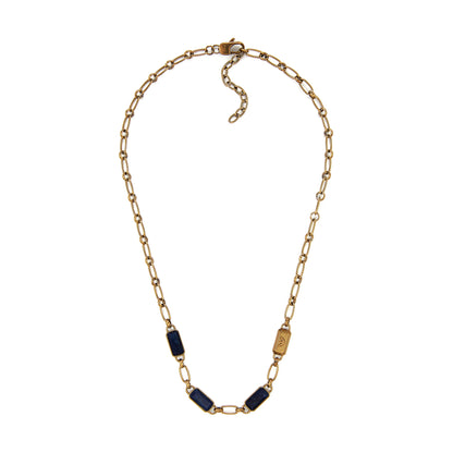 Emporio Armani Men's Blue Stone with IP Antique Gold-Plating Chain Necklace EGS3096251 - Shop Authentic ARMMENBRA(s) from Maybrands - for as low as ₦190750! 