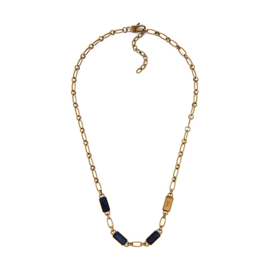 Emporio Armani Men's Blue Stone with IP Antique Gold-Plating Chain Necklace EGS3096251 - Shop Authentic ARMMENBRA(s) from Maybrands - for as low as ₦190750! 