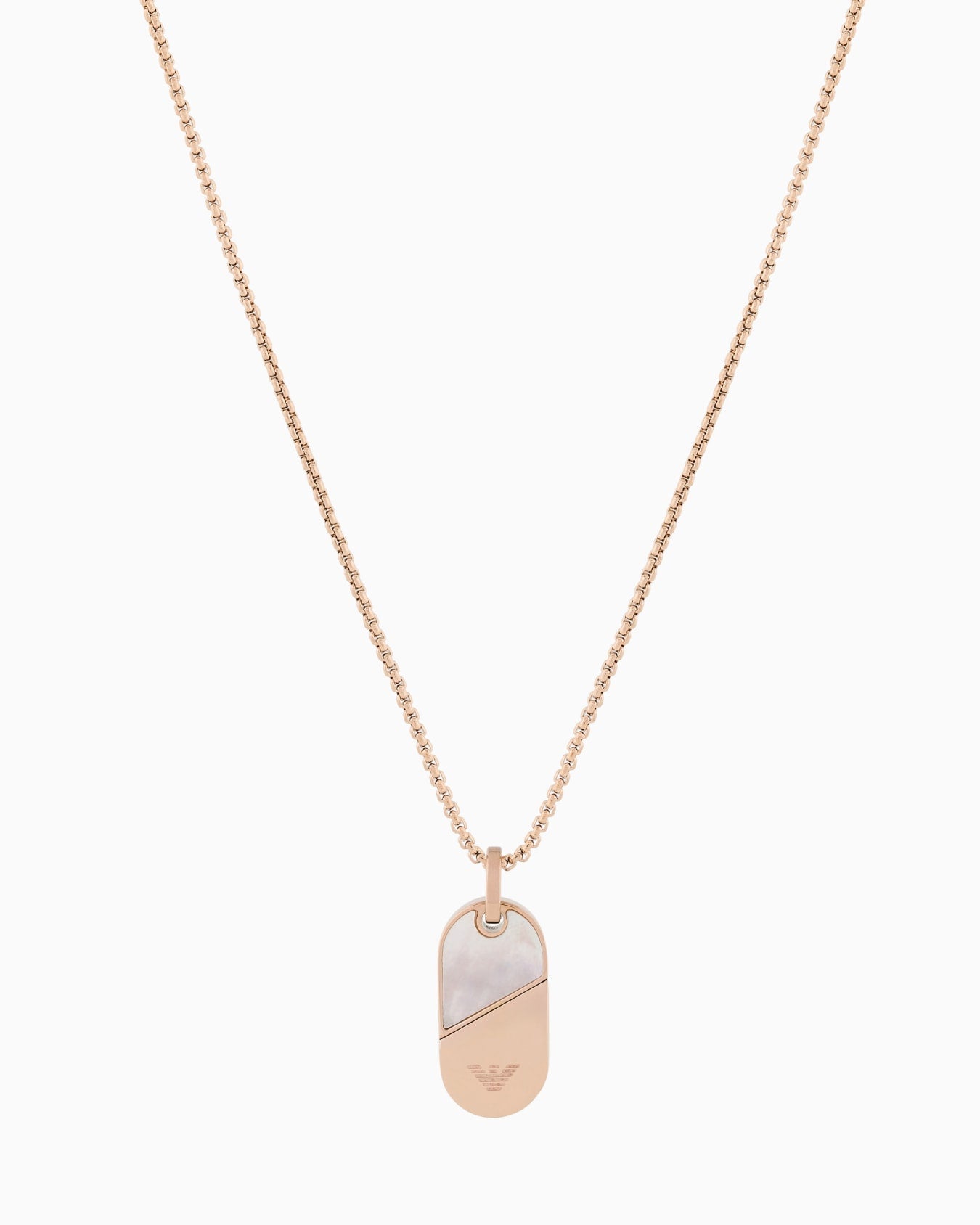 Rose Gold-Plated Stainless Steel Dog Tag Necklace EGS3139221 - Shop Authentic ARMWOMNEC(s) from Maybrands - for as low as ₦229500! 