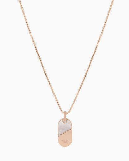 Rose Gold-Plated Stainless Steel Dog Tag Necklace EGS3139221 - Shop Authentic ARMWOMNEC(s) from Maybrands - for as low as ₦229500! 