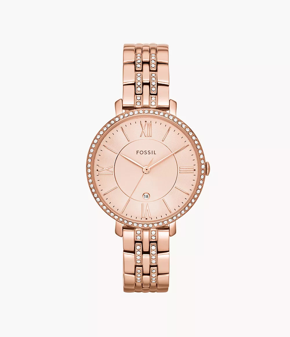 ES3546 - Fossil Jacqueline Three-Hand Rose Gold-Tone Stainless Steel Watch - Shop Authentic watches(s) from Maybrands - for as low as ₦209000! 