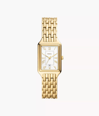 Fossil Raquel Three-Hand Date Gold-Tone Stainless Steel Watch For Women ES5220