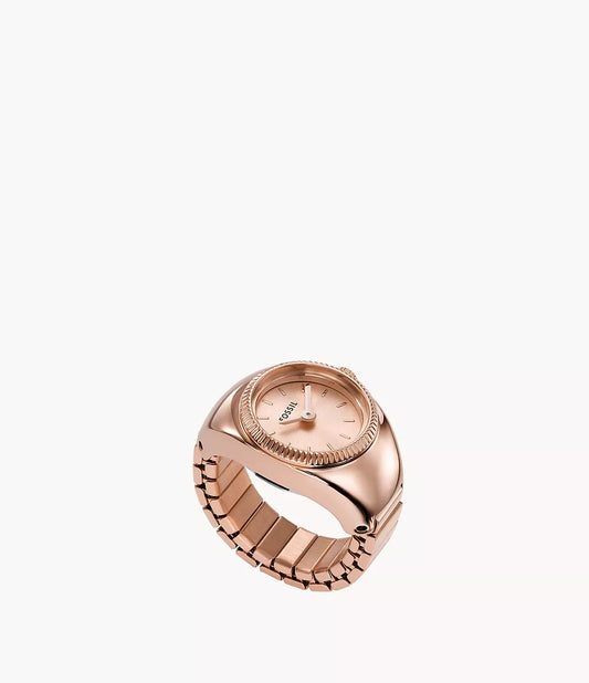 Fossil Watch Ring Two-Hand Rose Gold-Tone Stainless Steel ES5247 - Shop Authentic rings(s) from Maybrands - for as low as ₦257000! 